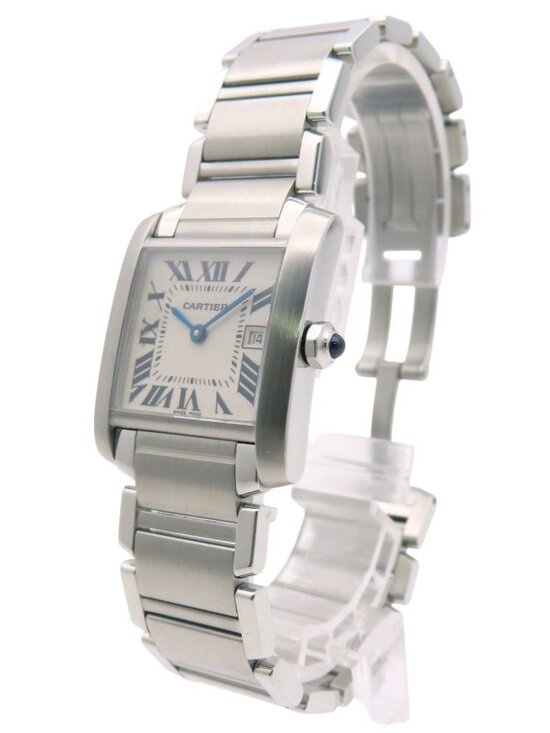 Cartier Tank Francaise MM Quartz Watch SS Silver main image 6